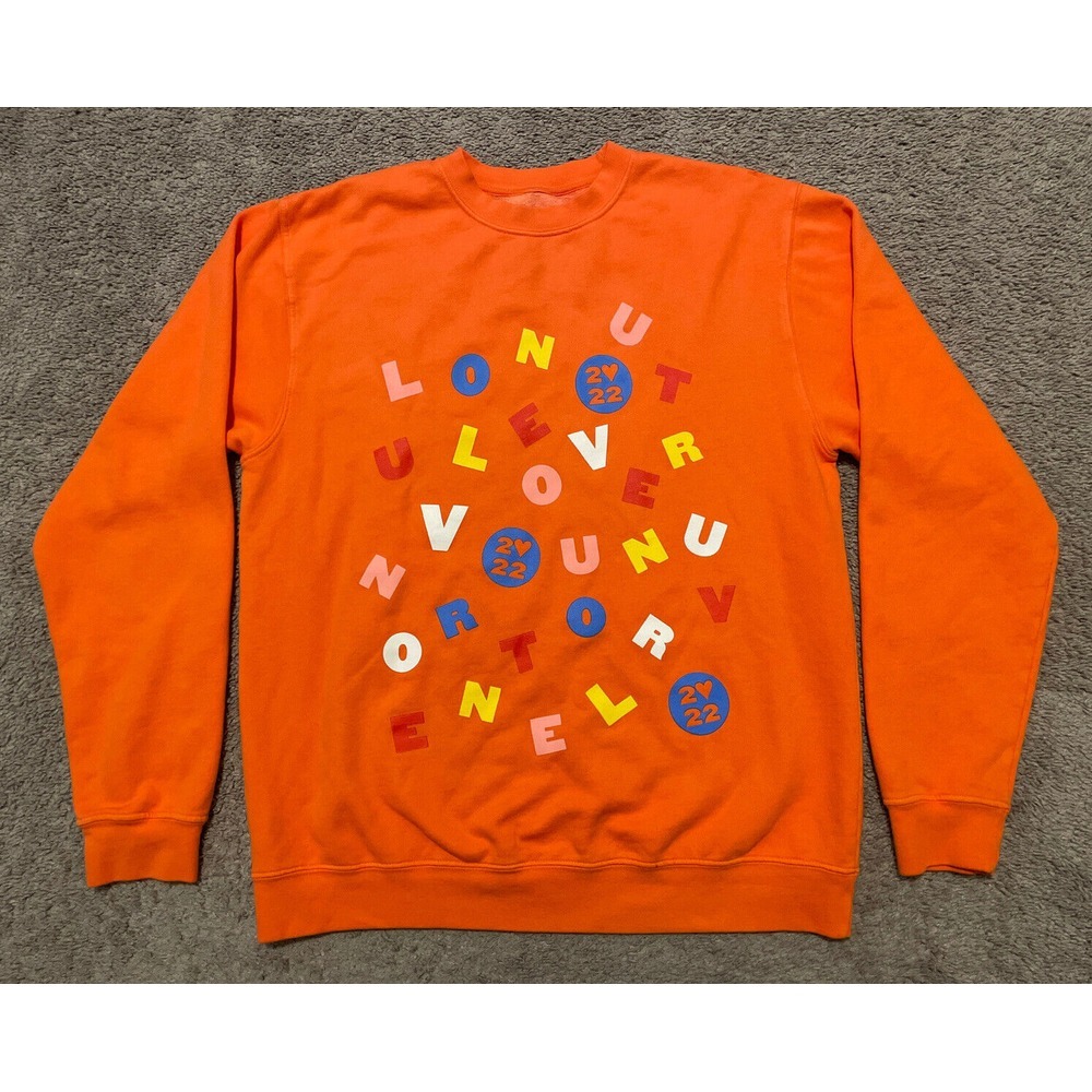 Harry Styles Love On Tour 2023‎ Sweatshirt SIZE L - Vintage, Shirt Orange